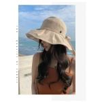 Sunscreen Hat With Bow, Large Brim For Covering The Face To Prevent Ultraviolet Rays In Summer, Foldable Fisherman Hat For Women